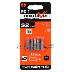 Bity do wkrętarki PZ1 25 mm 5 szt.  Motive